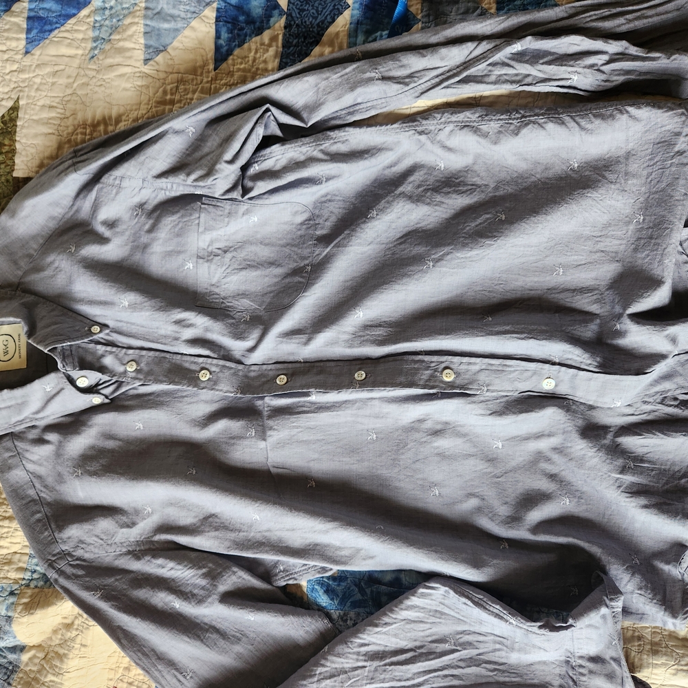 Men's Casual Button Down Shirt - Gray